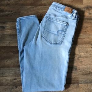 High waisted skinny jeans